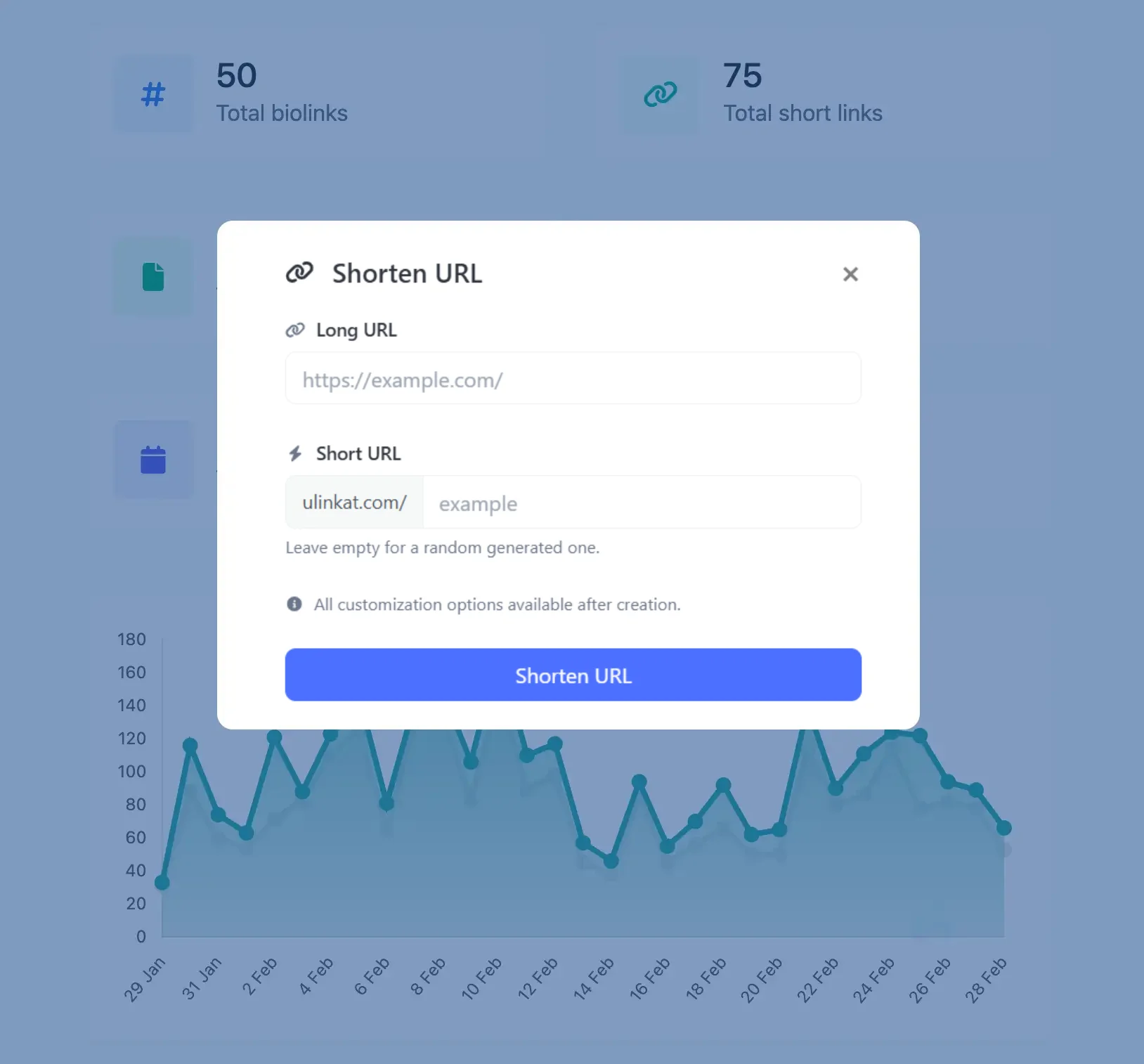Screenshot of the app short URL editing page